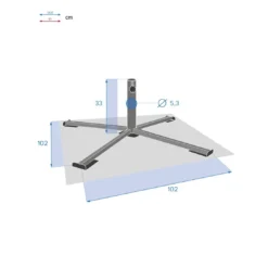 Pied De Parasol Pliant - L.102 X P.102 X H.30 Cm 9 Pied De Parasol Pliant - L.102 X P.102 X H.30 Cm -Verger Magique Soldes Boutique pied de parasol pliant l102 x p102 x h30 cm 4