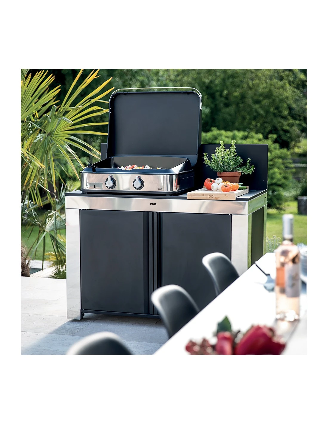 Plancha à Gaz Enosign 65 Inox Et Acier Avec Capot De Protection 7 Plancha à Gaz Enosign 65 Inox Et Acier Avec Capot De Protection – Image 7