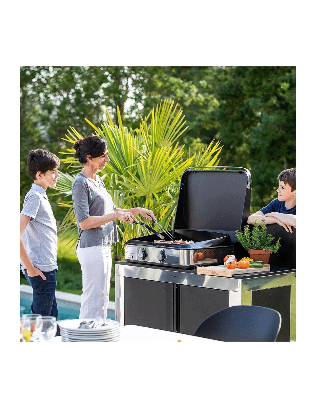 Plancha à Gaz Enosign 65 Inox Et Acier Avec Capot De Protection 8 Plancha à Gaz Enosign 65 Inox Et Acier Avec Capot De Protection – Image 8