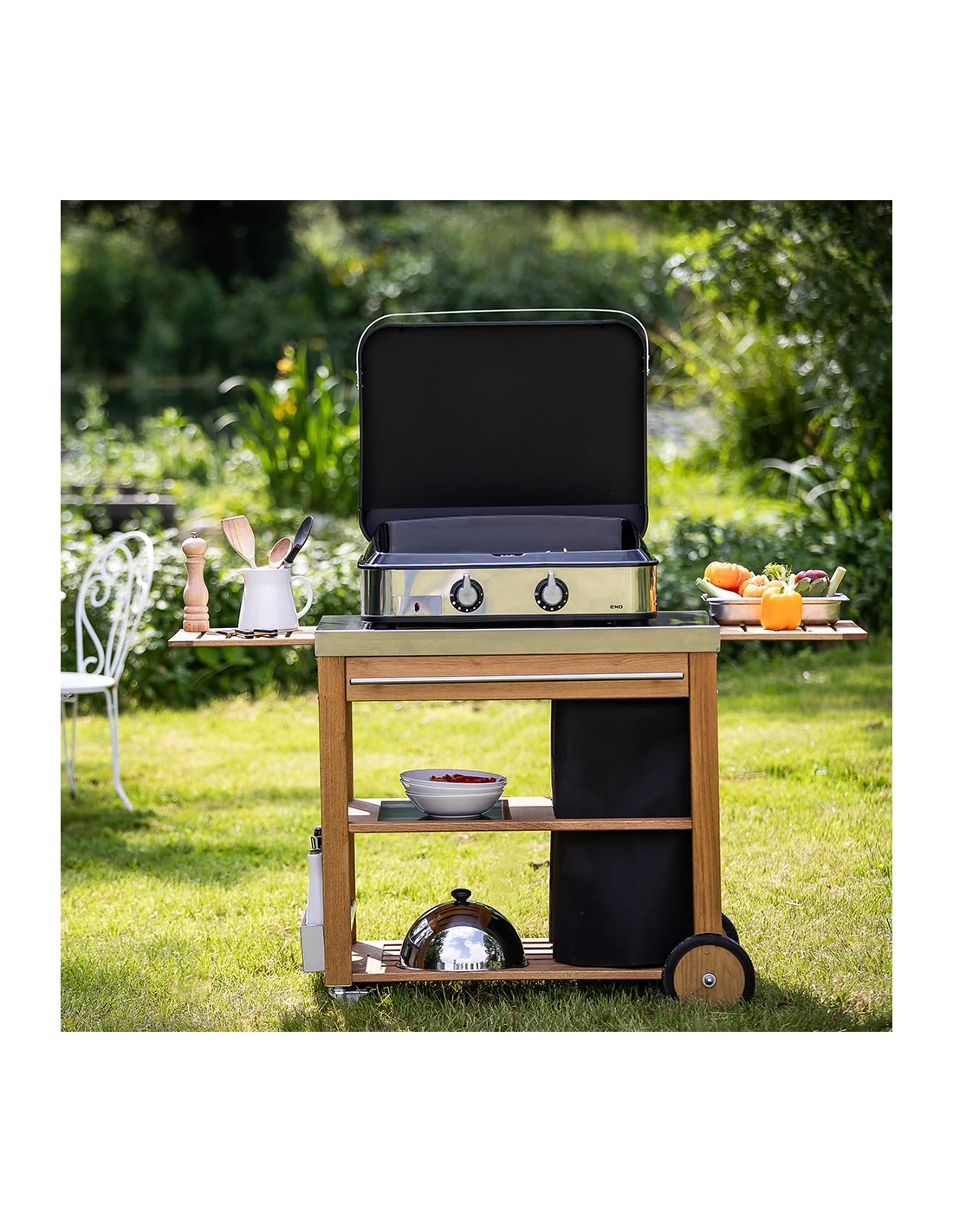 Plancha à Gaz Enosign 65 Inox Et Acier Avec Capot De Protection 9 Plancha à Gaz Enosign 65 Inox Et Acier Avec Capot De Protection – Image 9