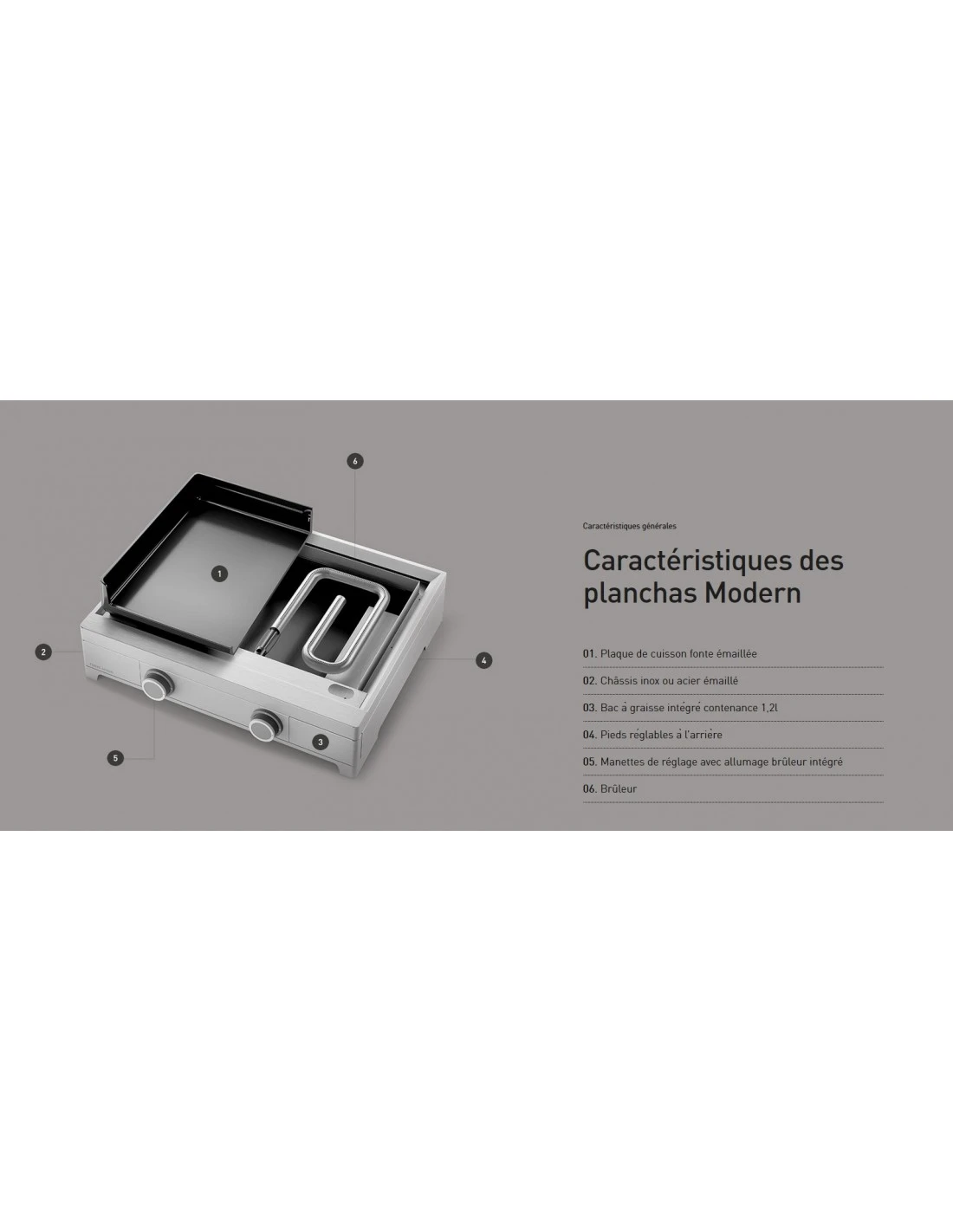 Plancha Modern G60 à Gaz Acier Noir Et Gris Clair - Forge Adour 7 Plancha Modern G60 à Gaz Acier Noir Et Gris Clair - Forge Adour – Image 7