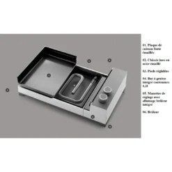 Plancha Premium G60 A NG Gaz Acier Noir Et Gris 8 Plancha Premium G60 A NG Gaz Acier Noir Et Gris -Verger Magique Soldes Boutique plancha premium g60 a ng gaz acier noir et gris 2