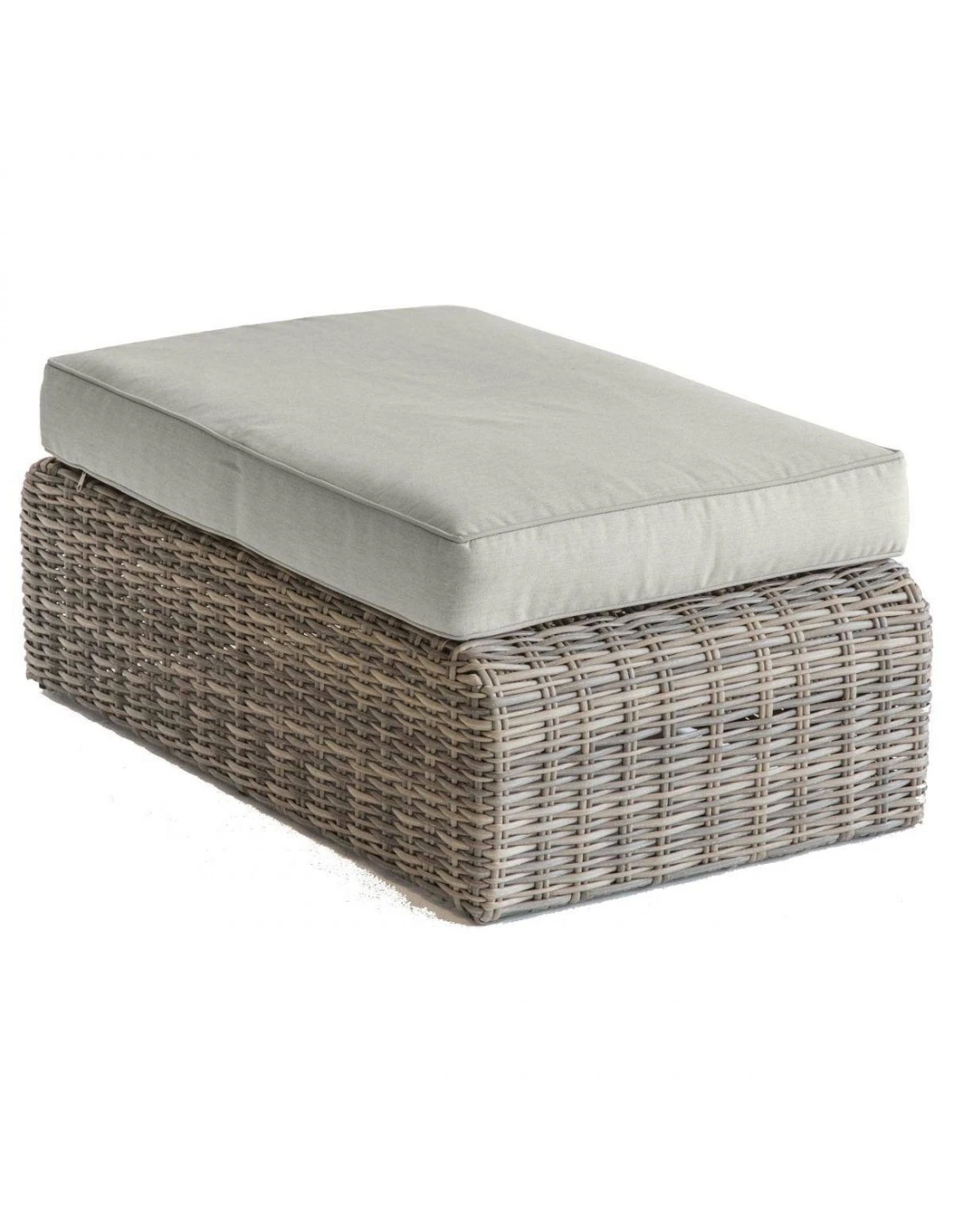 Pouf De Salon Mooréa - L.105 X P.60 X H.30 Cm - Aluminium Et Résine Tressée - Naturae 1 Pouf De Salon Mooréa - L.105 X P.60 X H.30 Cm - Aluminium Et Résine Tressée - Naturae