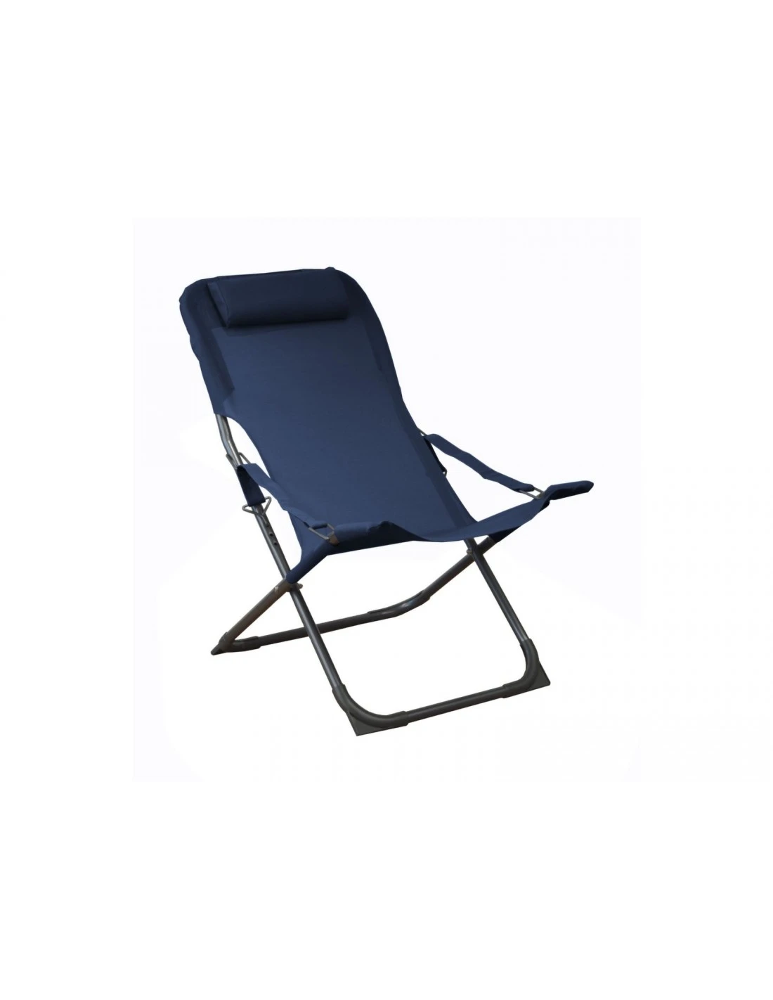 Relax De Jardin Pliant Easy - Graphite / Bleu 1 Relax De Jardin Pliant Easy - Graphite / Bleu
