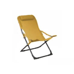 Relax De Jardin Pliant Easy - Graphite / Moutarde