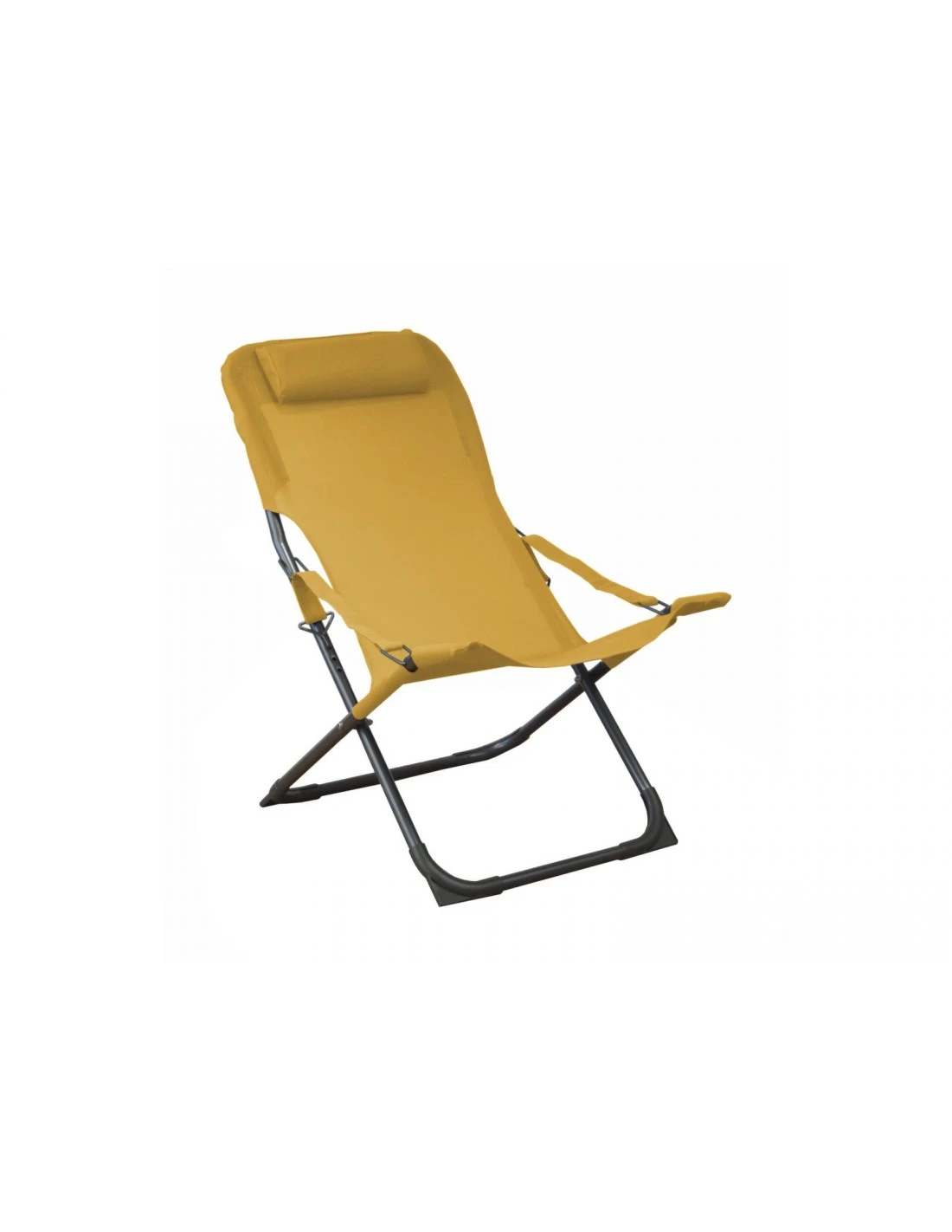 Relax De Jardin Pliant Easy - Graphite / Moutarde 1 Relax De Jardin Pliant Easy - Graphite / Moutarde