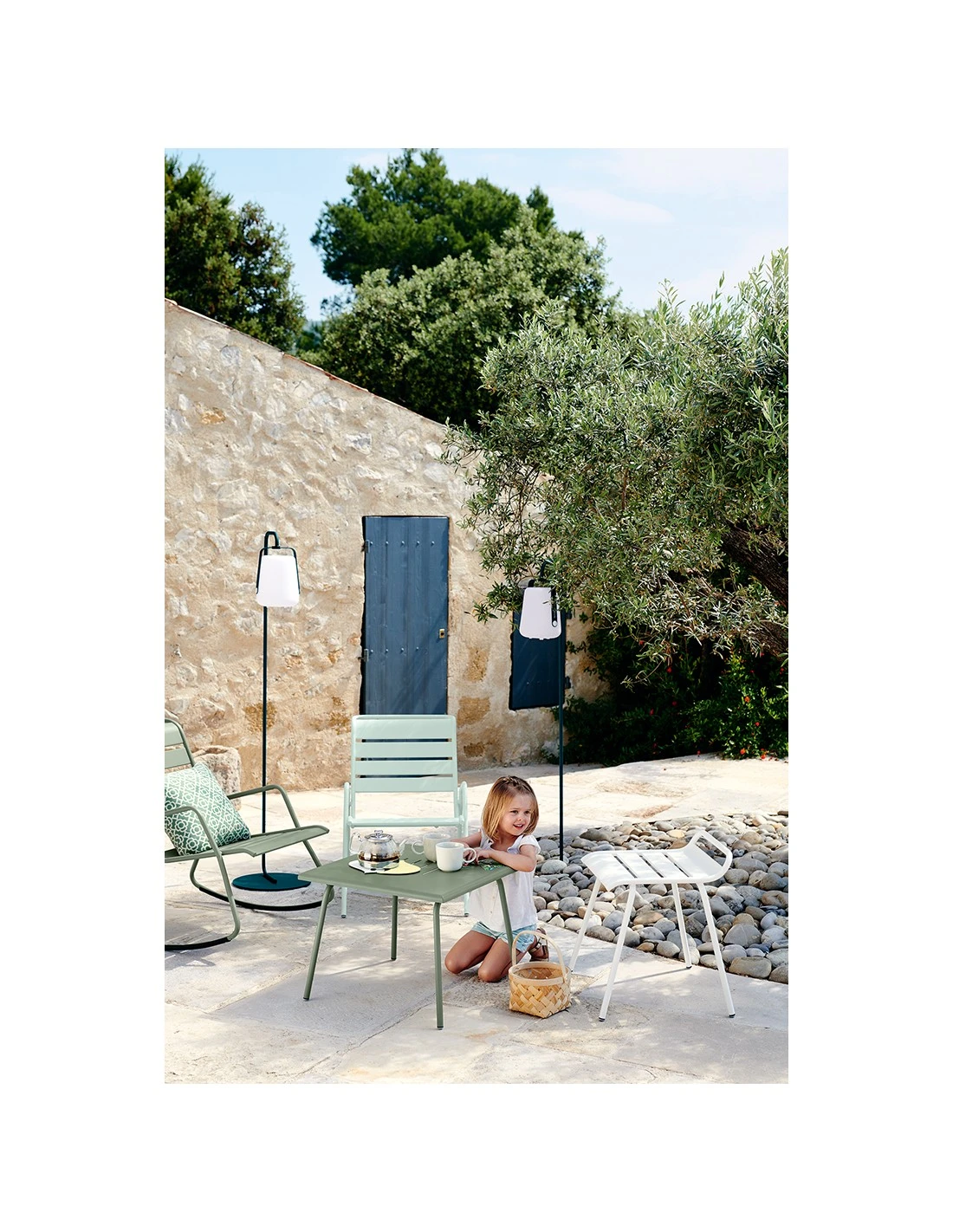 Rocking Chair Monceau En Métal - Menthe Glaciale 2 Rocking Chair Monceau En Métal - Menthe Glaciale – Image 2