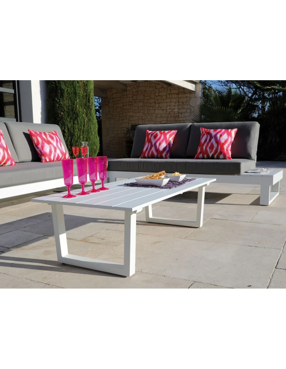 Salon D'angle Staten Avec Tablettes - Blanc 8 Salon D'angle Staten Avec Tablettes - Blanc – Image 8