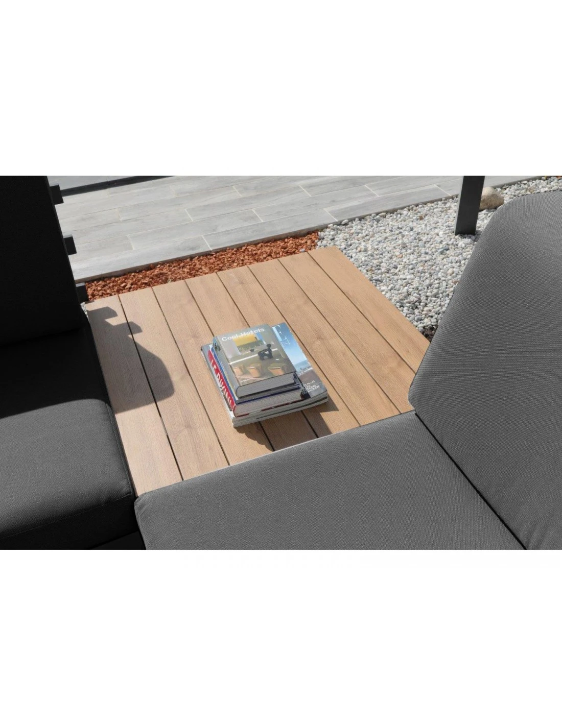 Salon D'angle Staten Avec Tablettes - Graphite / Oak 4 Salon D'angle Staten Avec Tablettes - Graphite / Oak – Image 4