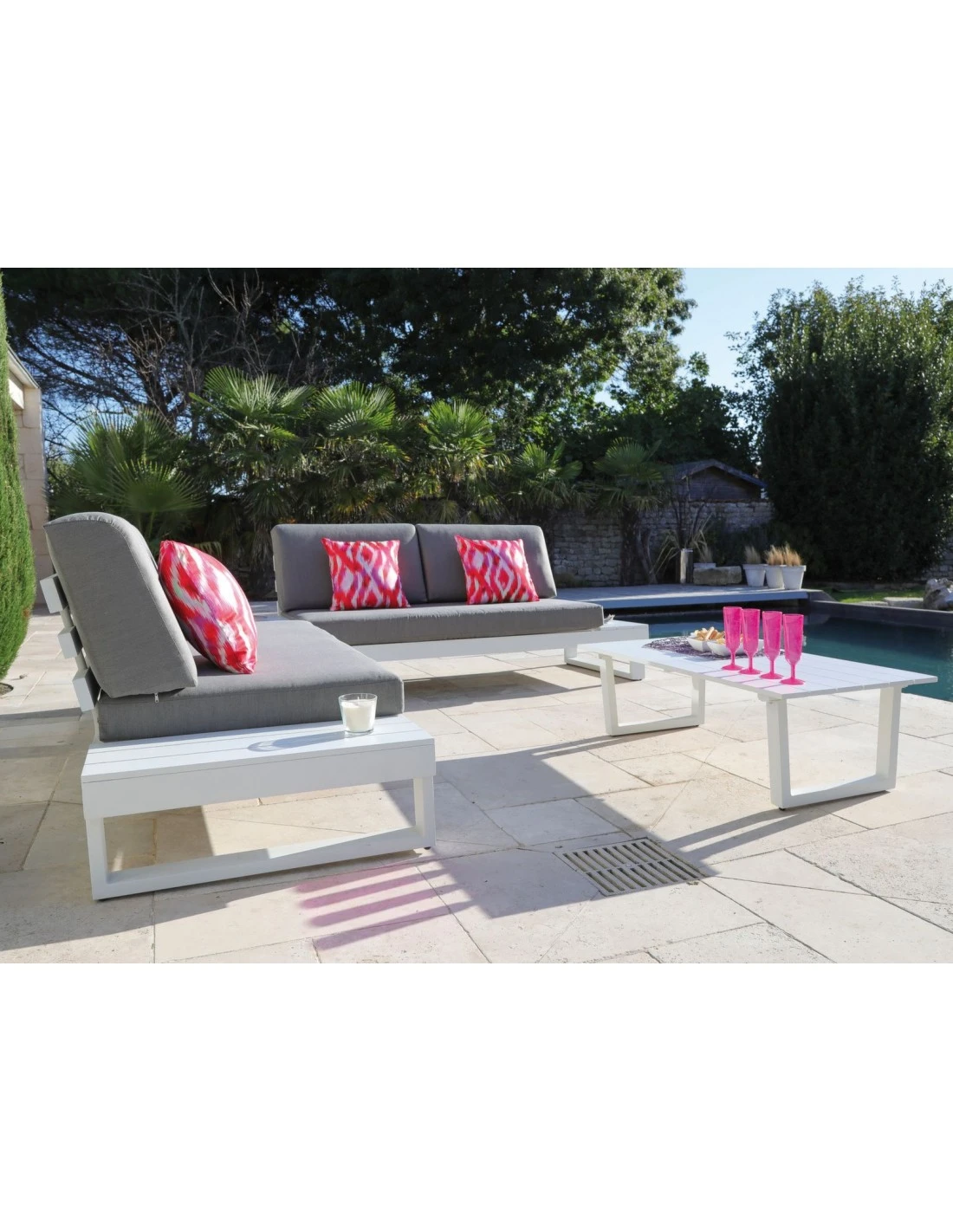 Salon D'angle Staten Avec Tablettes - Graphite / Oak 6 Salon D'angle Staten Avec Tablettes - Graphite / Oak – Image 6