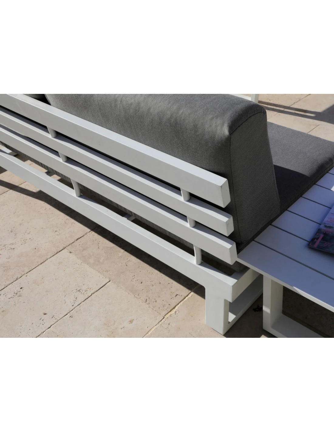 Salon D'angle Staten Avec Tablettes - Blanc 6 Salon D'angle Staten Avec Tablettes - Blanc – Image 6