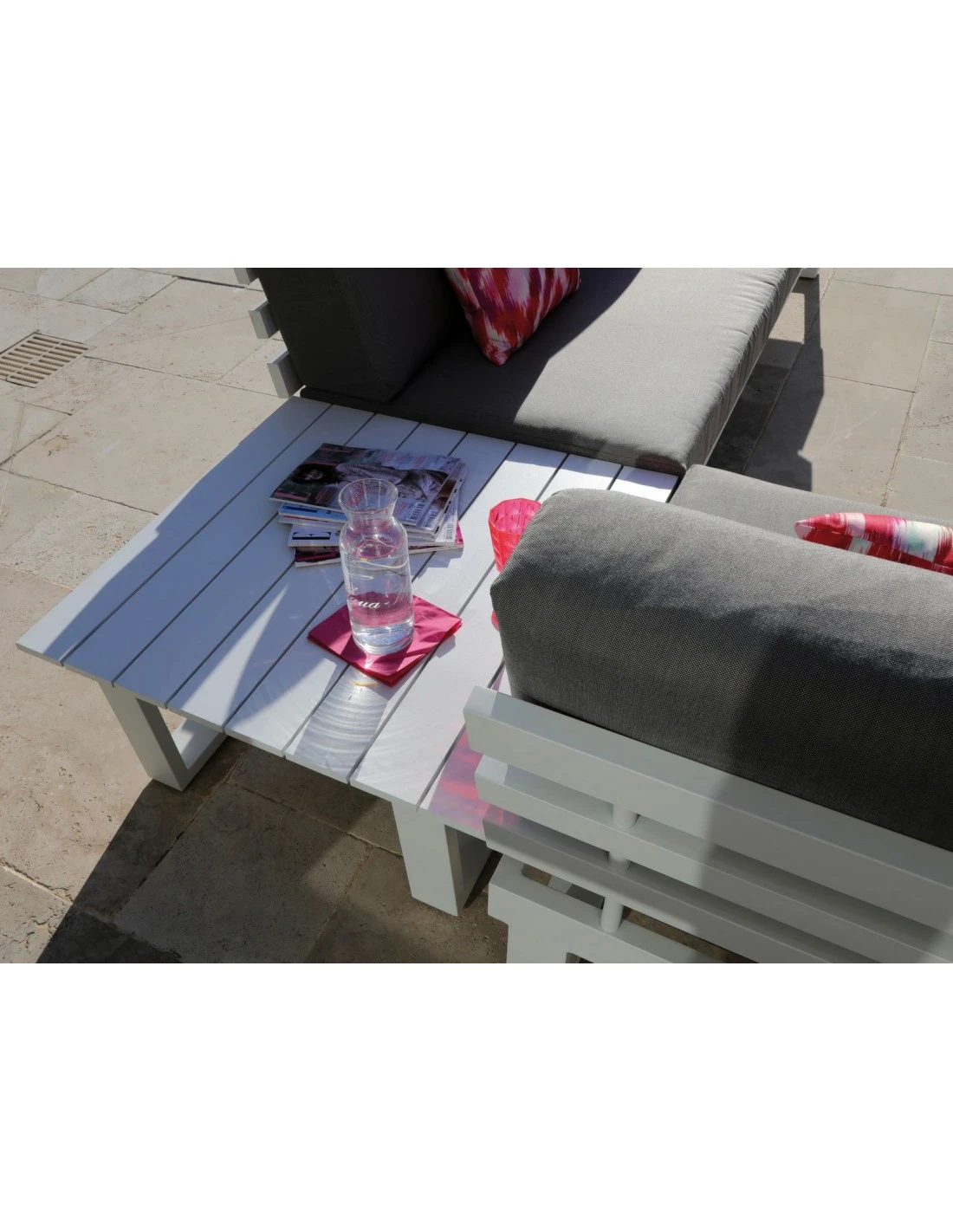 Salon D'angle Staten Avec Tablettes - Blanc 7 Salon D'angle Staten Avec Tablettes - Blanc – Image 7