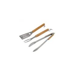 Set De 3 Ustensiles De Cuisson Inox Et Bois Campingaz