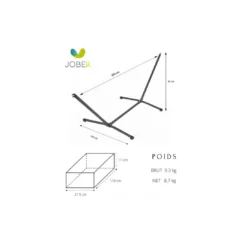 Set Hamac Metalik - Hamac Avec Support - Jobek - Turquoise Anthracite XL 140X300 8 Set Hamac Metalik - Hamac Avec Support - Jobek - Turquoise Anthracite XL 140X300 -Verger Magique Soldes Boutique set hamac metalik hamac avec support toile au choix jobek 16