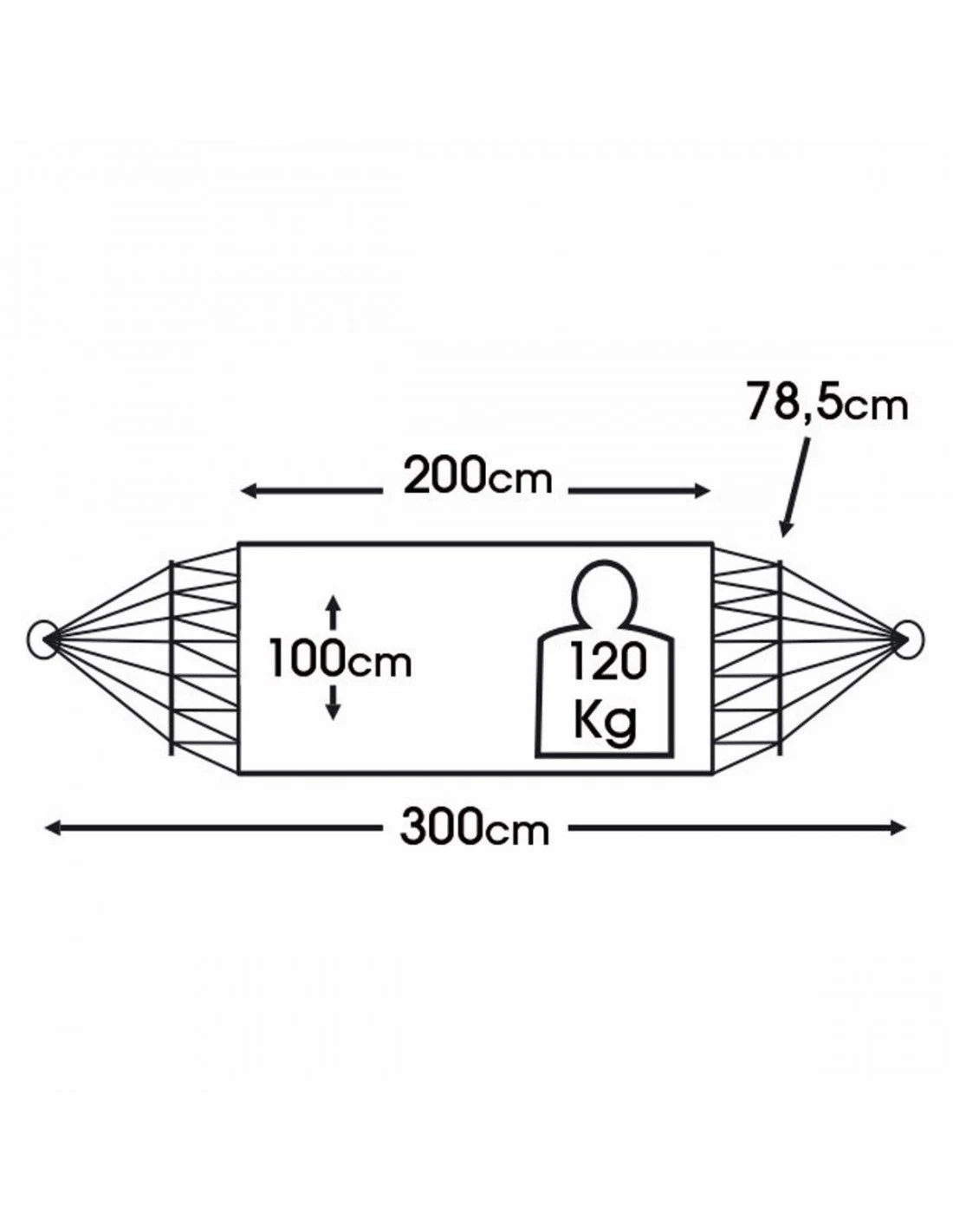 Set Hamac Metalik - Hamac Avec Support - Jobek - Turquoise Anthracite XL 140X300 5 Set Hamac Metalik - Hamac Avec Support - Jobek - Turquoise Anthracite XL 140X300 – Image 5