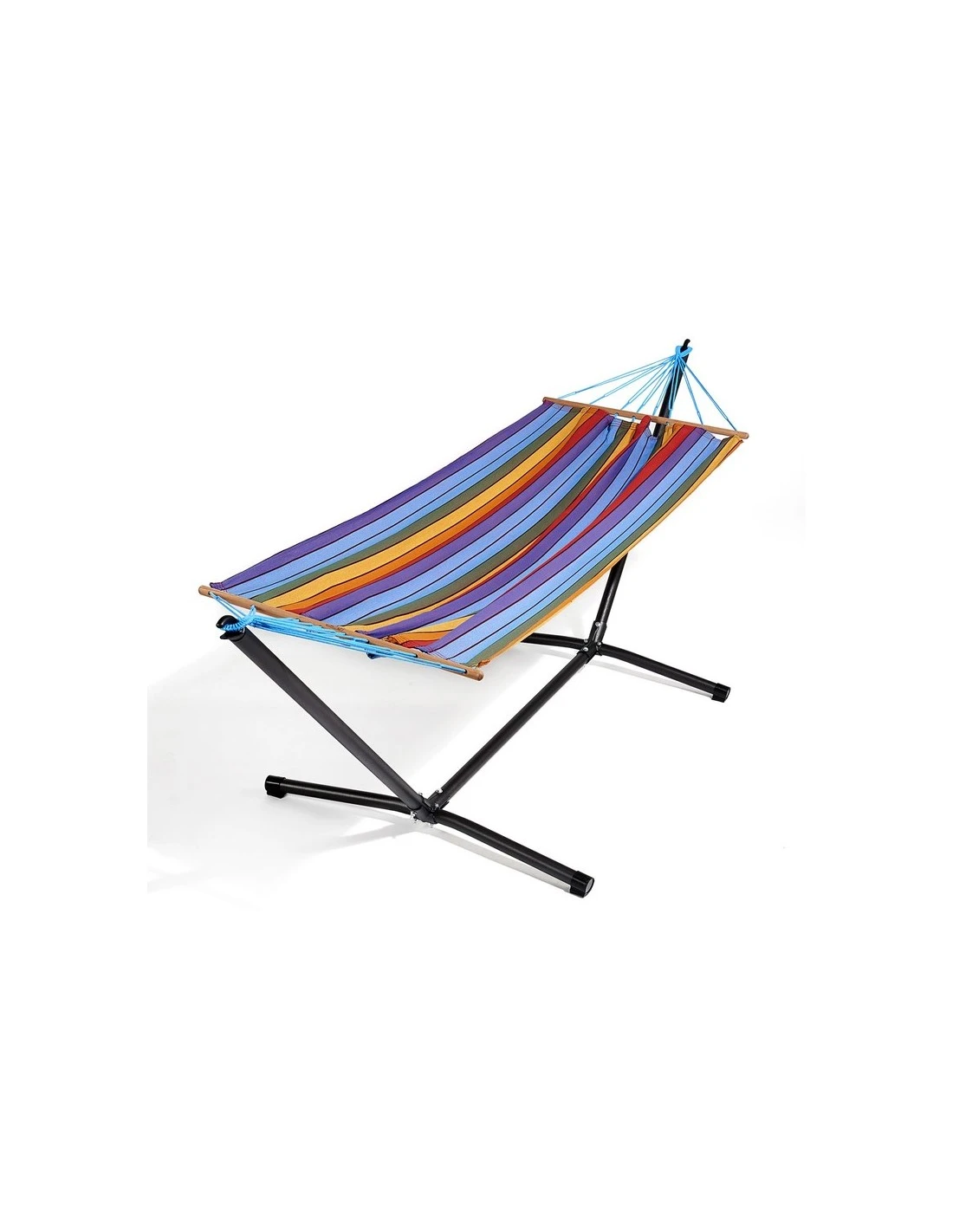 Set Hamac Metalik - Hamac Avec Support - Jobek - Multicolore 1 Set Hamac Metalik - Hamac Avec Support - Jobek - Multicolore