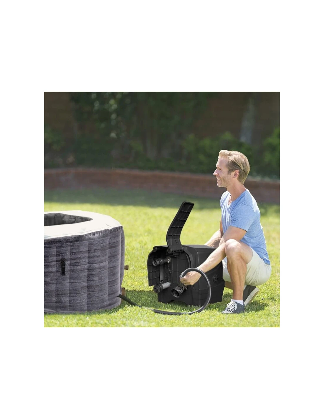 Spa Gonflable Carré Bulles Ardoise Pour 4 Personnes 8 Spa Gonflable Carré Bulles Ardoise Pour 4 Personnes – Image 8