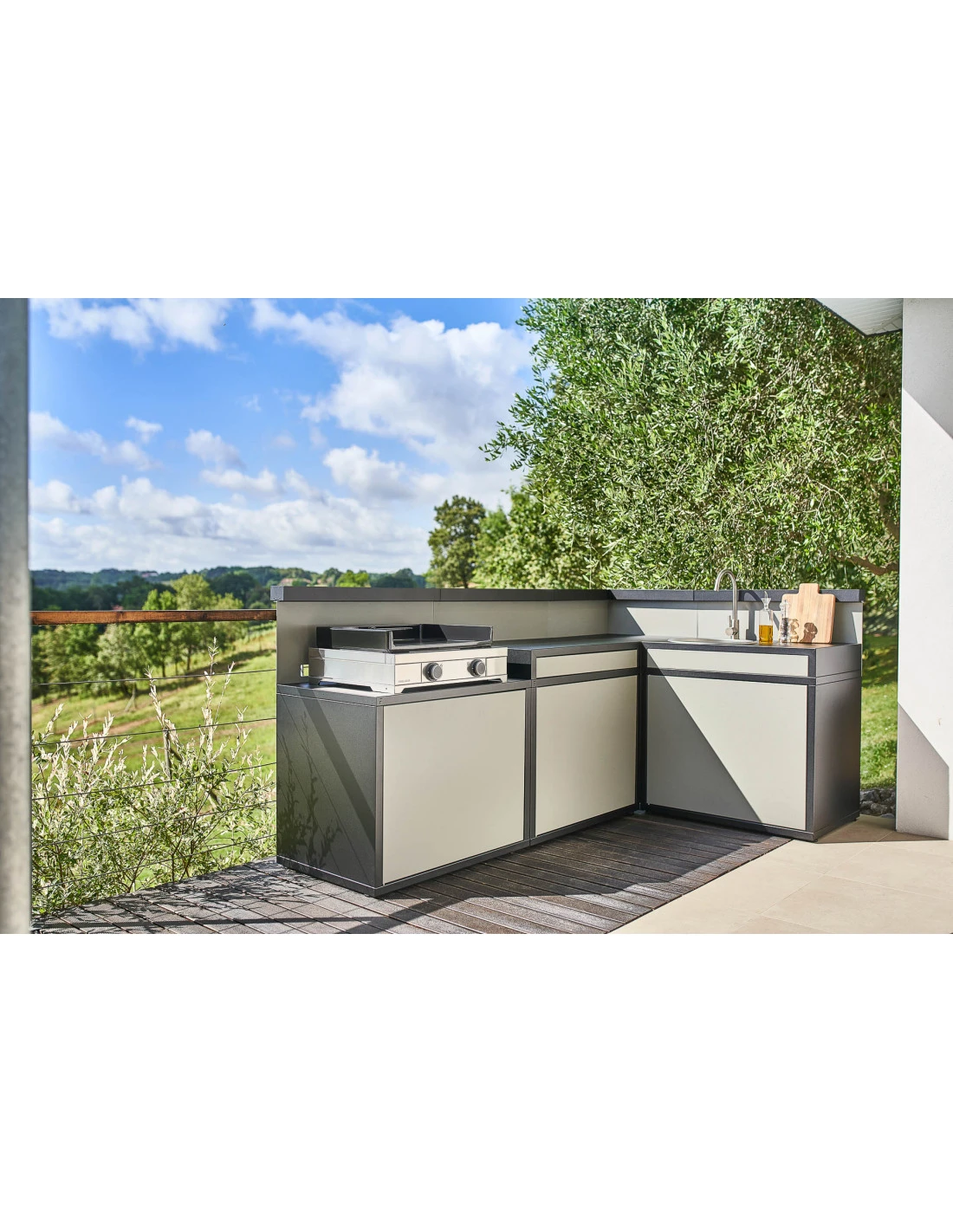 Support D'angle SAAF NG Acier Noir Et Gris Clair - Forge Adour 2 Support D'angle SAAF NG Acier Noir Et Gris Clair - Forge Adour – Image 2