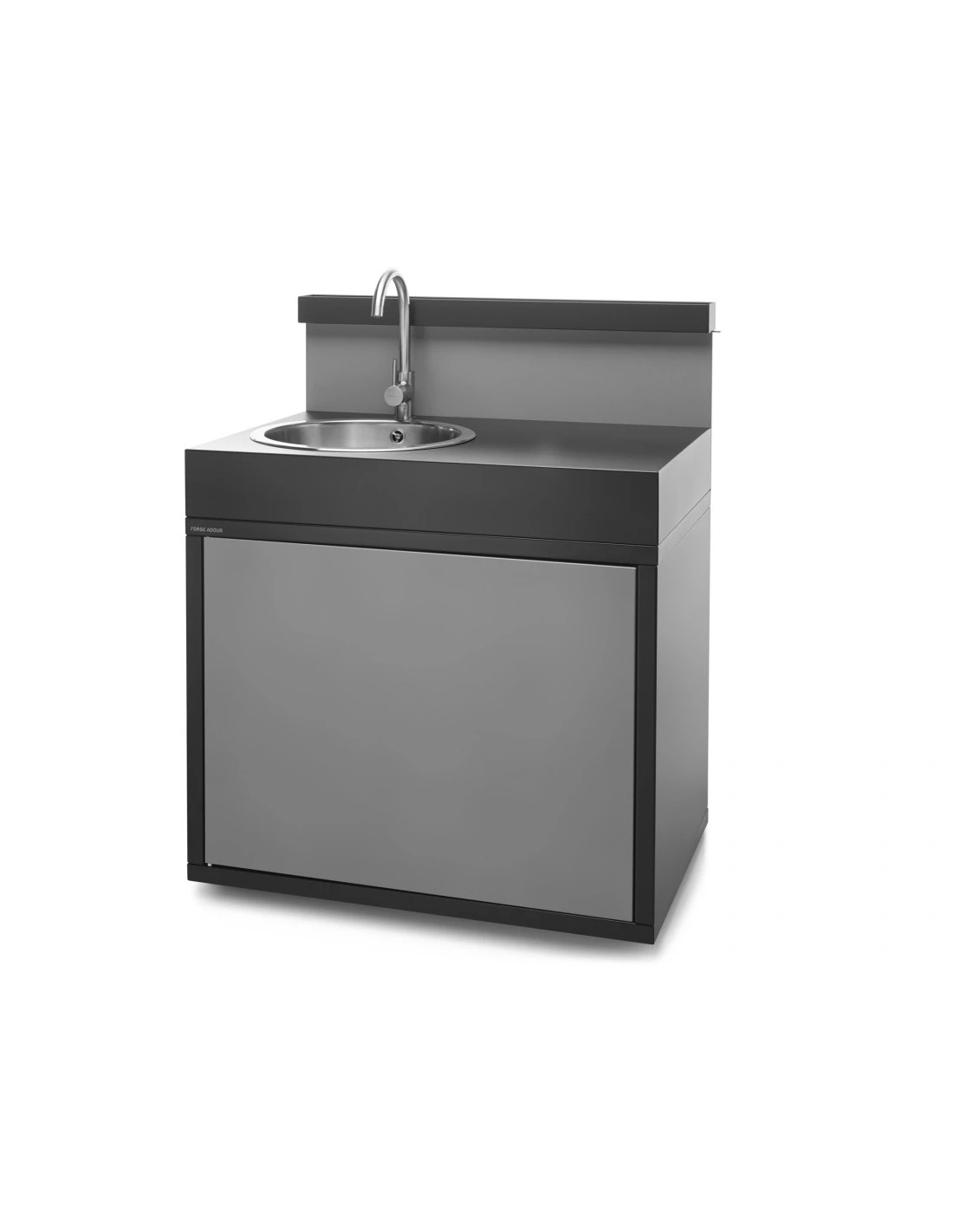 Support évier SEAF NG En Acier Noir Et Gris Clair - Forge Adour 1 Support évier SEAF NG En Acier Noir Et Gris Clair - Forge Adour