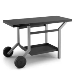 Table Roulante Acier Pour Toute Plancha - TRA - Forge Adour - Acier Noir Et Gris Clair