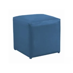 Tabouret CUB 43 X 43 Cm En Aluminium Et Toile TPEP - Bleu