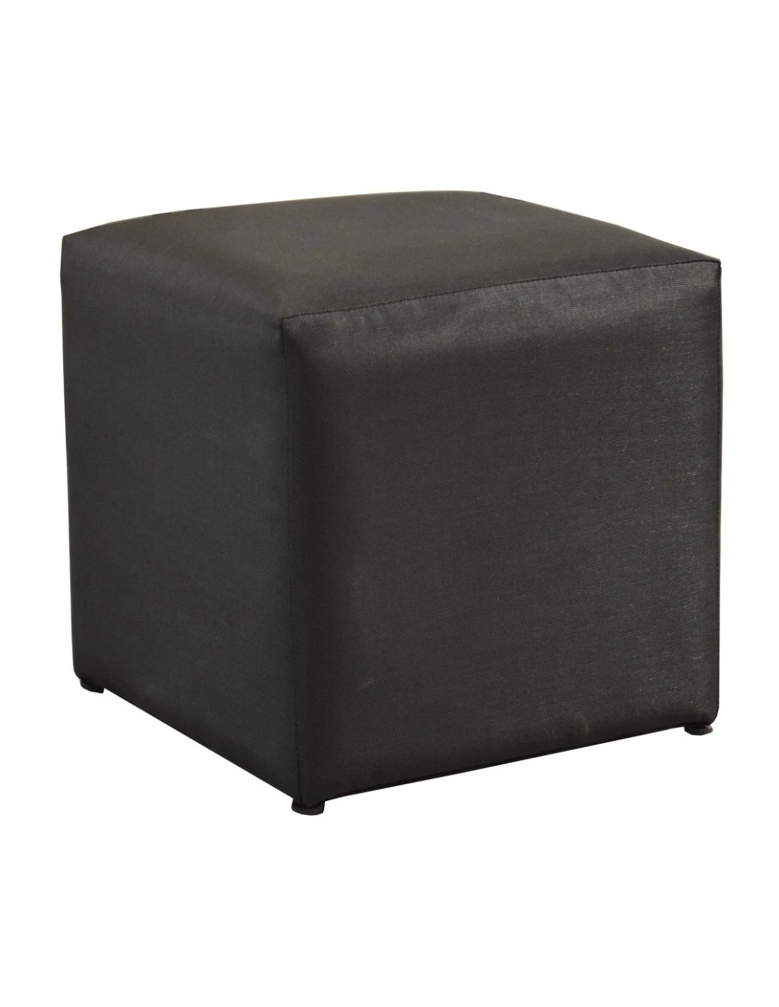 Tabouret CUB 43 X 43 Cm En Aluminium Et Toile TPEP - Noir 1 Tabouret CUB 43 X 43 Cm En Aluminium Et Toile TPEP - Noir