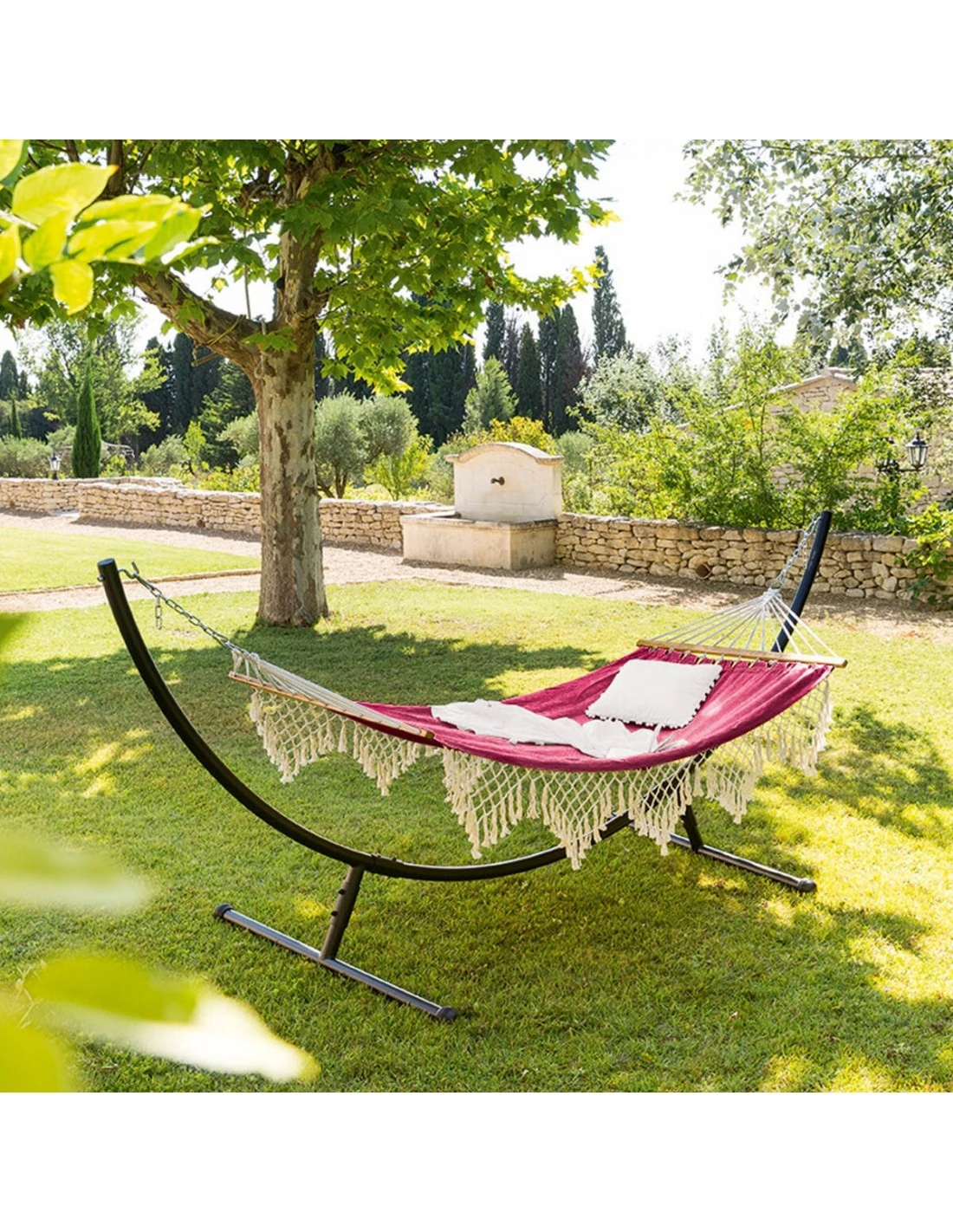 Toile De Hamac Rialto - L.200 X P.100 Cm - Framboise 2 Toile De Hamac Rialto - L.200 X P.100 Cm - Framboise – Image 2