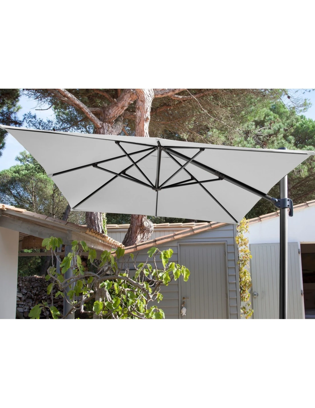 Toile De Parasol Déporté 3 X 4 Mètres Coloris Au Choix - Proloisirs - Blanche 1 Toile De Parasol Déporté 3 X 4 Mètres Coloris Au Choix - Proloisirs - Blanche