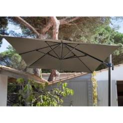 Toile De Parasol Déporté NH Rectangle 3x4 M - Polyester - Taupe