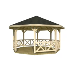 Tonnelle De Jardin Betty 18 M² En Bois Massif Lamellé-collé -Verger Magique Soldes Boutique tonnelle de jardin betty 18 m en bois massif lamelle colle 2