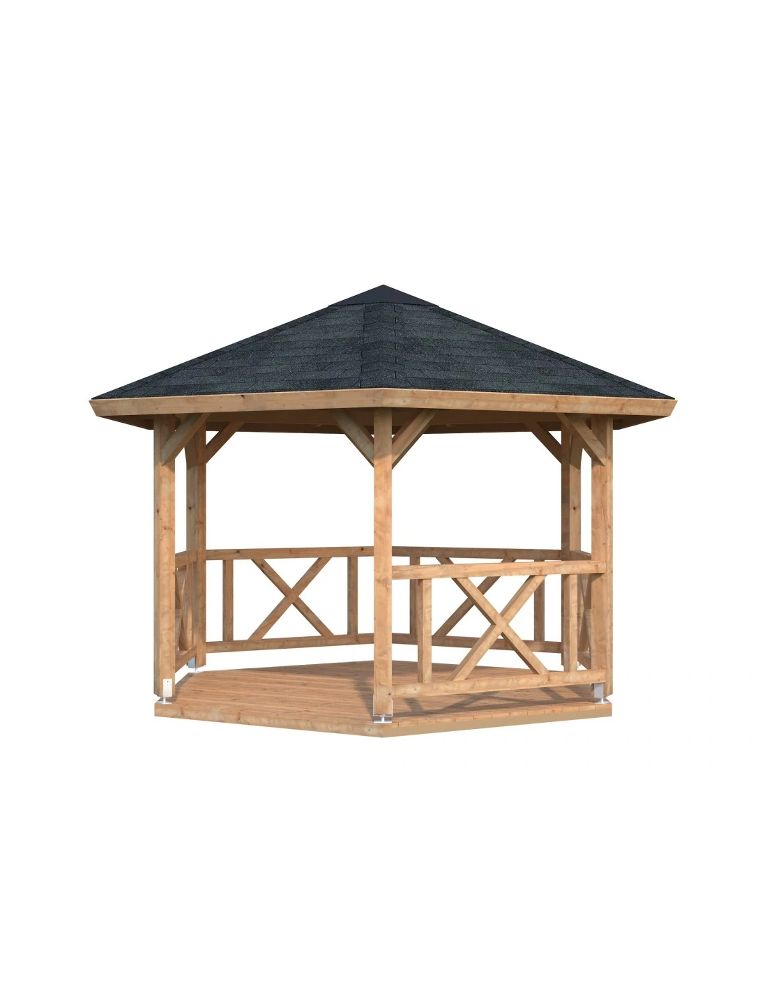 Tonnelle De Jardin Betty 9.9 M² En Bois Massif Lamellé-collé 2 Tonnelle De Jardin Betty 9.9 M² En Bois Massif Lamellé-collé – Image 2