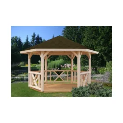 Verger Magique Soldes Boutique 6 Tonnelle De Jardin Betty 9.9 M² En Bois Massif Lamellé-collé