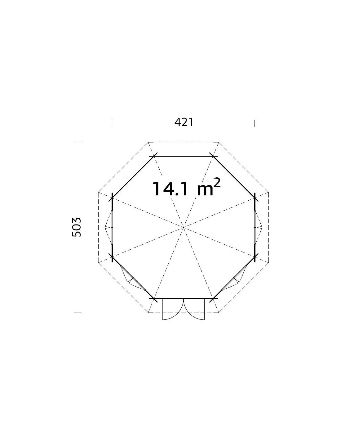 Tonnelle De Jardin Hanna 14.1 M² Avec Plancher En Bois Massif 44 Mm 5 Tonnelle De Jardin Hanna 14.1 M² Avec Plancher En Bois Massif 44 Mm – Image 5