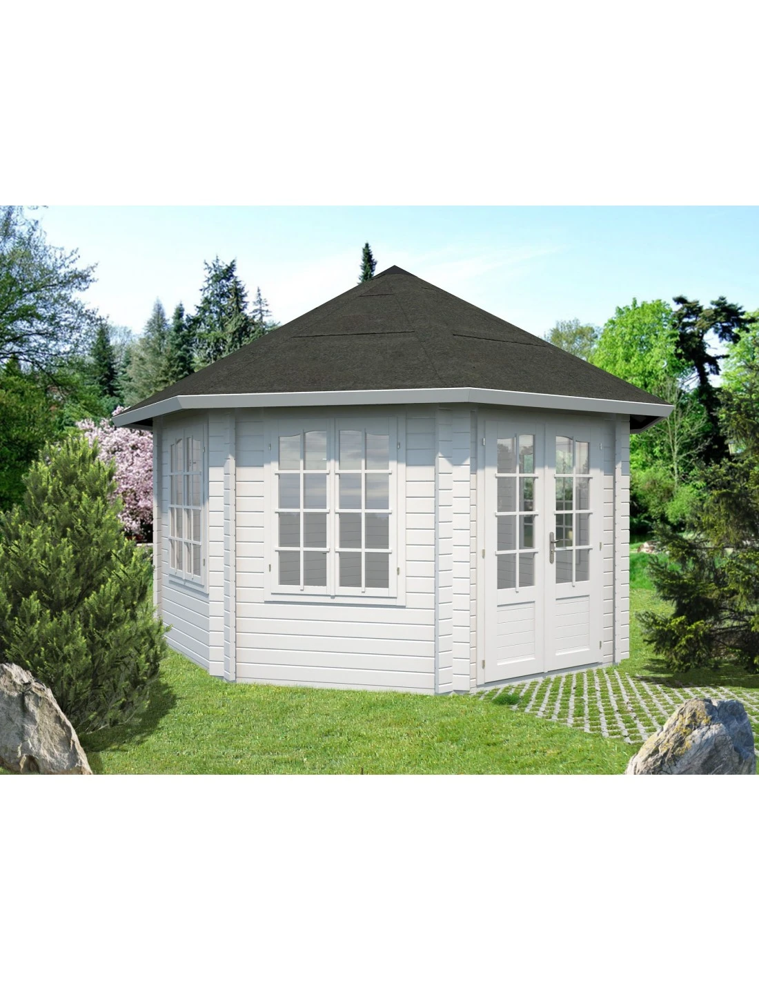 Tonnelle De Jardin Hanna 14.1 M² Avec Plancher En Bois Massif 44 Mm 1 Tonnelle De Jardin Hanna 14.1 M² Avec Plancher En Bois Massif 44 Mm