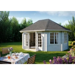 Verger Magique Soldes Boutique 8 Tonnelle De Jardin Hanna 20.3 M² Avec Plancher En Bois Massif 44 Mm