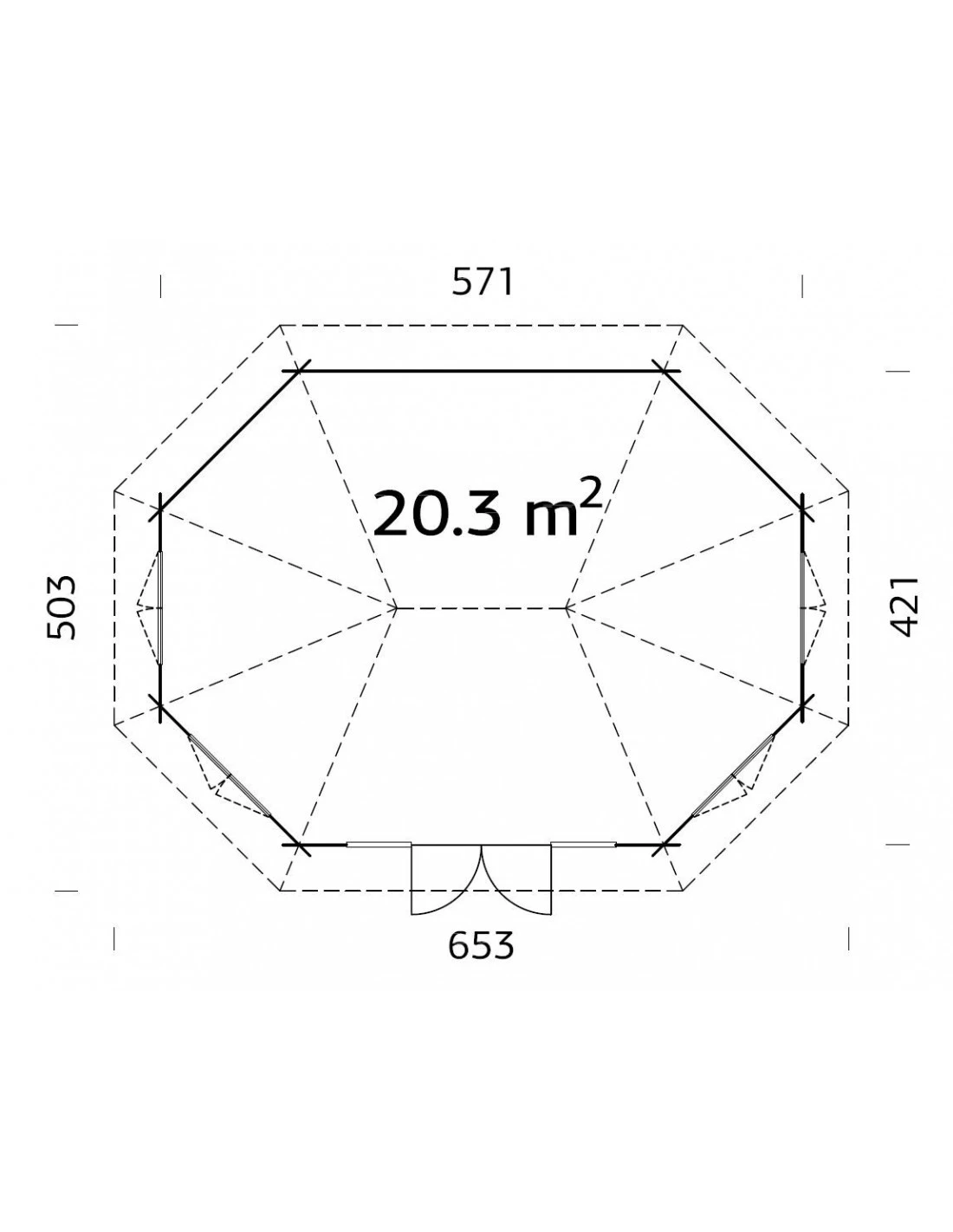 Tonnelle De Jardin Hanna 20.3 M² Avec Plancher En Bois Massif 44 Mm 6 Tonnelle De Jardin Hanna 20.3 M² Avec Plancher En Bois Massif 44 Mm – Image 6