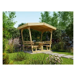Tonnelle WEKA 662 Pour 8 Personnes En Bois Massif Traité