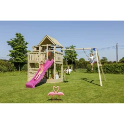 Tour De Jeux Palazzo+swing Module Avec Toboggan De 2.9 M