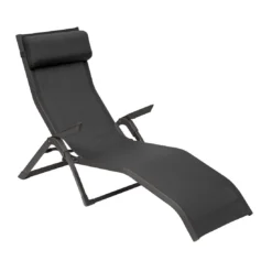 Transat Basculant Decima - Aluminium Et Texaline - Graphite / Anthracite