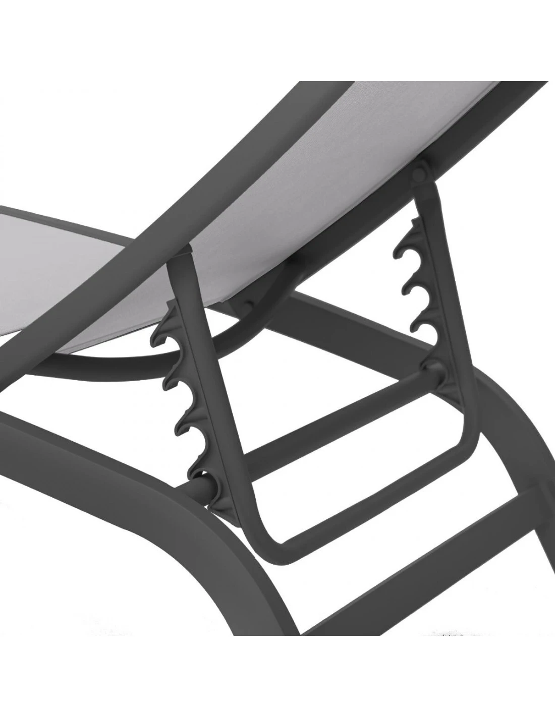 Transat Bonao 4 Positions - Aluminium Et Texaline - Graphite / Galet 5 Transat Bonao 4 Positions - Aluminium Et Texaline - Graphite / Galet – Image 5