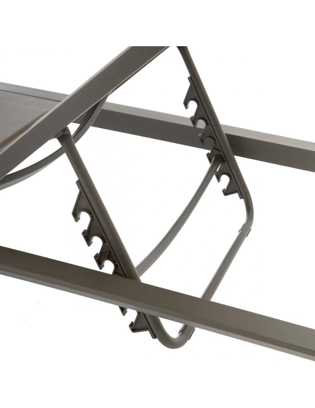 Transat De Jardin Allure 5 Positions - Aluminium Et Texaline - Praline / Speculos 4 Transat De Jardin Allure 5 Positions - Aluminium Et Texaline - Praline / Speculos – Image 4