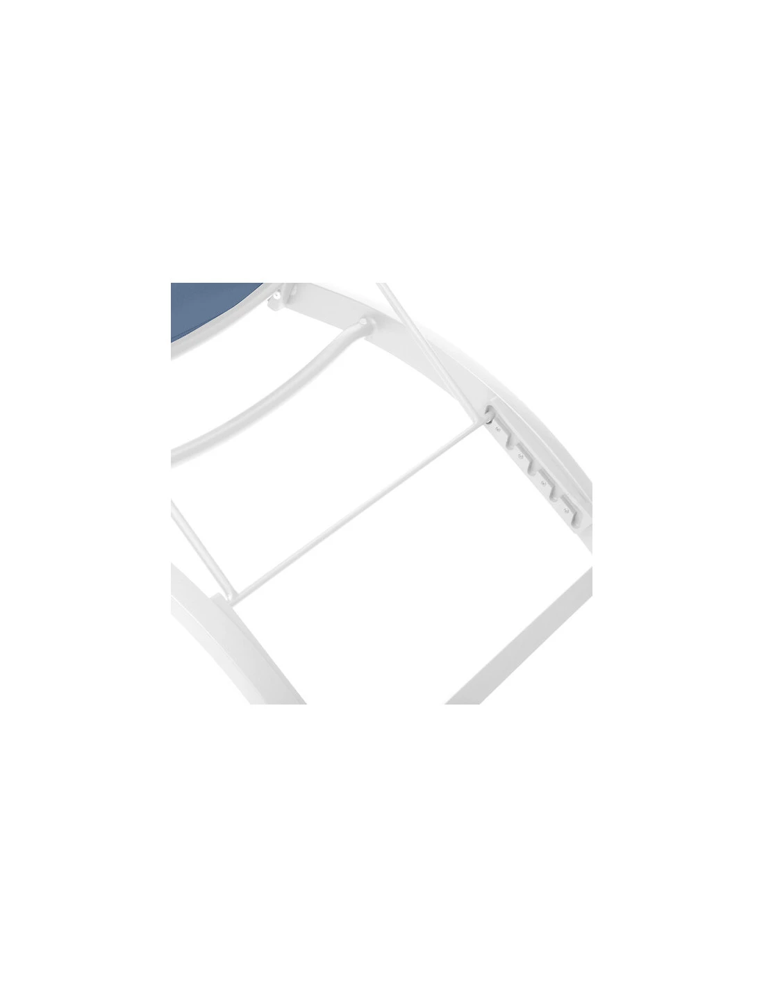 Transat De Jardin Milenio - 5 Positions - Aluminium Et Texaline - Bleu Pétrole / Blanc 3 Transat De Jardin Milenio - 5 Positions - Aluminium Et Texaline - Bleu Pétrole / Blanc – Image 3