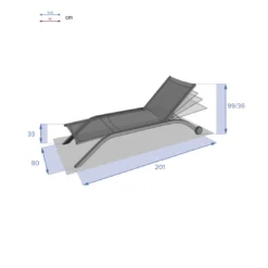 Transat De Jardin Milenio - 5 Positions - Aluminium Et Texaline - Graphite / Anthracite -Verger Magique Soldes Boutique transat de jardin milenio 5 positions aluminium et texaline graphite anthracite 4