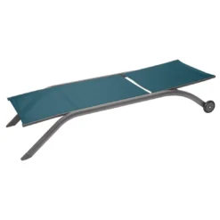 Transat De Jardin Milenio - 5 Positions - Aluminium Et Texaline - Graphite / Bleu Canard -Verger Magique Soldes Boutique transat de jardin milenio 5 positions aluminium et texaline graphite bleu canard 2