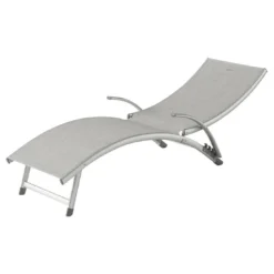 Transat Pliant Samba - 4 Positions - Aluminium Anodisé - Galet