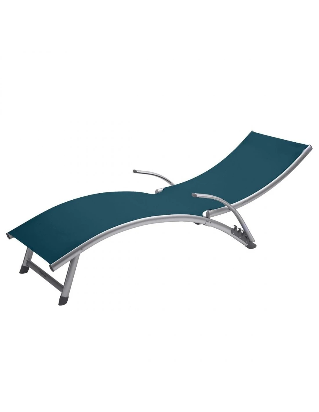 Transat Pliant Samba - 4 Positions - Aluminium Anodisé - Graphite / Bleu Canard 3 Transat Pliant Samba - 4 Positions - Aluminium Anodisé - Graphite / Bleu Canard – Image 3