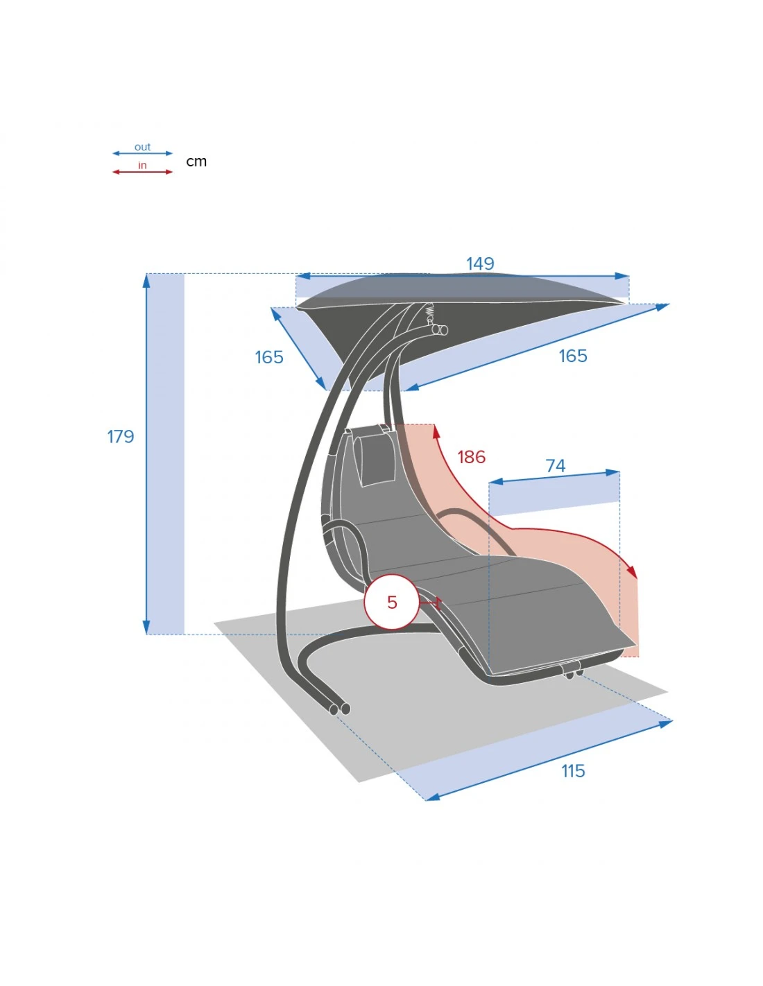 Transat Suspendu Majorque Ardoise En Acier époxy 8 Transat Suspendu Majorque Ardoise En Acier époxy – Image 8