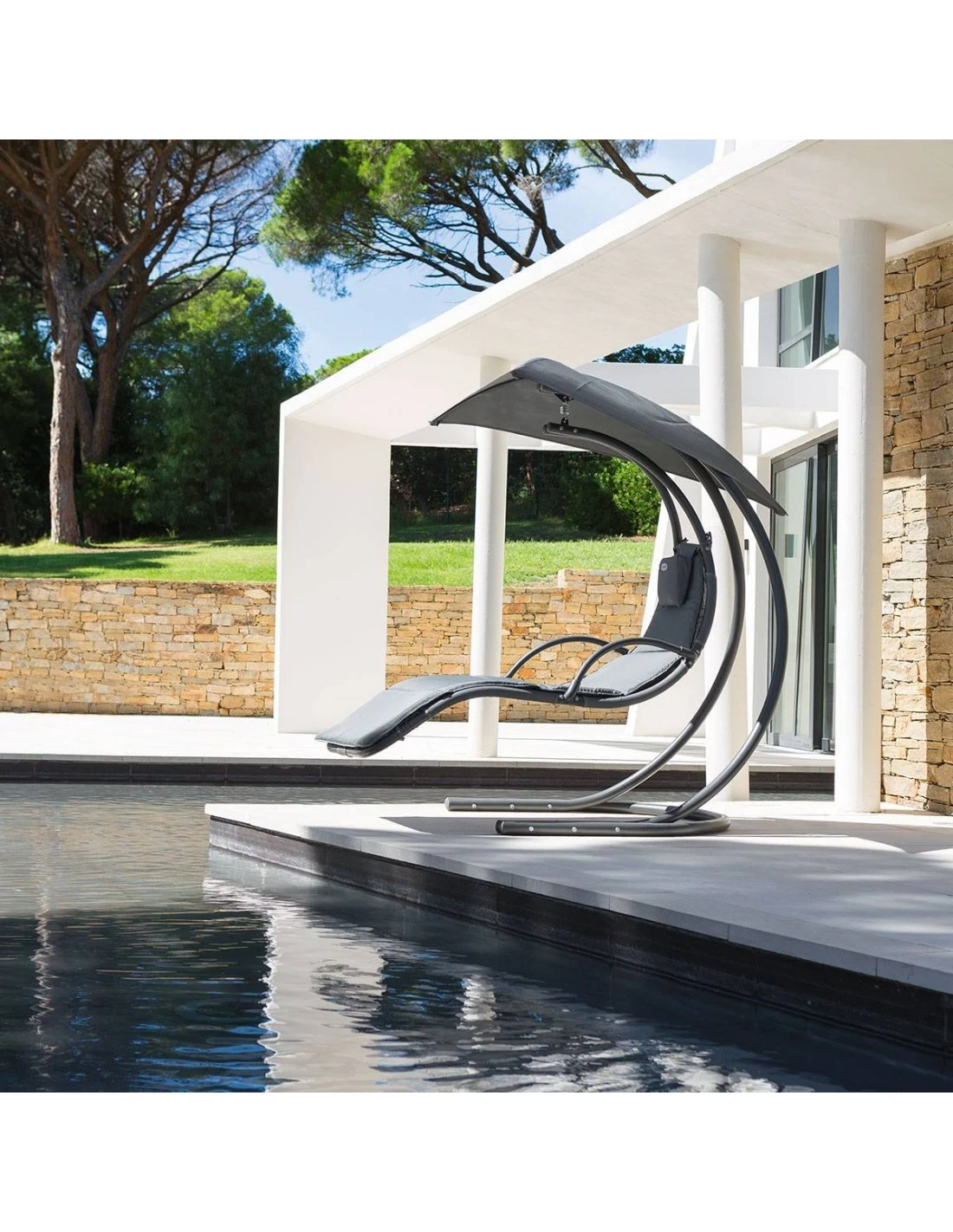 Transat Suspendu Majorque Ardoise En Acier époxy 1 Transat Suspendu Majorque Ardoise En Acier époxy