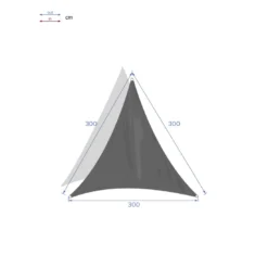Voile D'ombrage Curacao Triangulaire 3 X 3 X 3 M - Polyester - Blanc 5 Voile D'ombrage Curacao Triangulaire 3 X 3 X 3 M - Polyester - Blanc -Verger Magique Soldes Boutique voile d ombrage curacao triangulaire 3 x 3 x 3 m polyester blanc 2