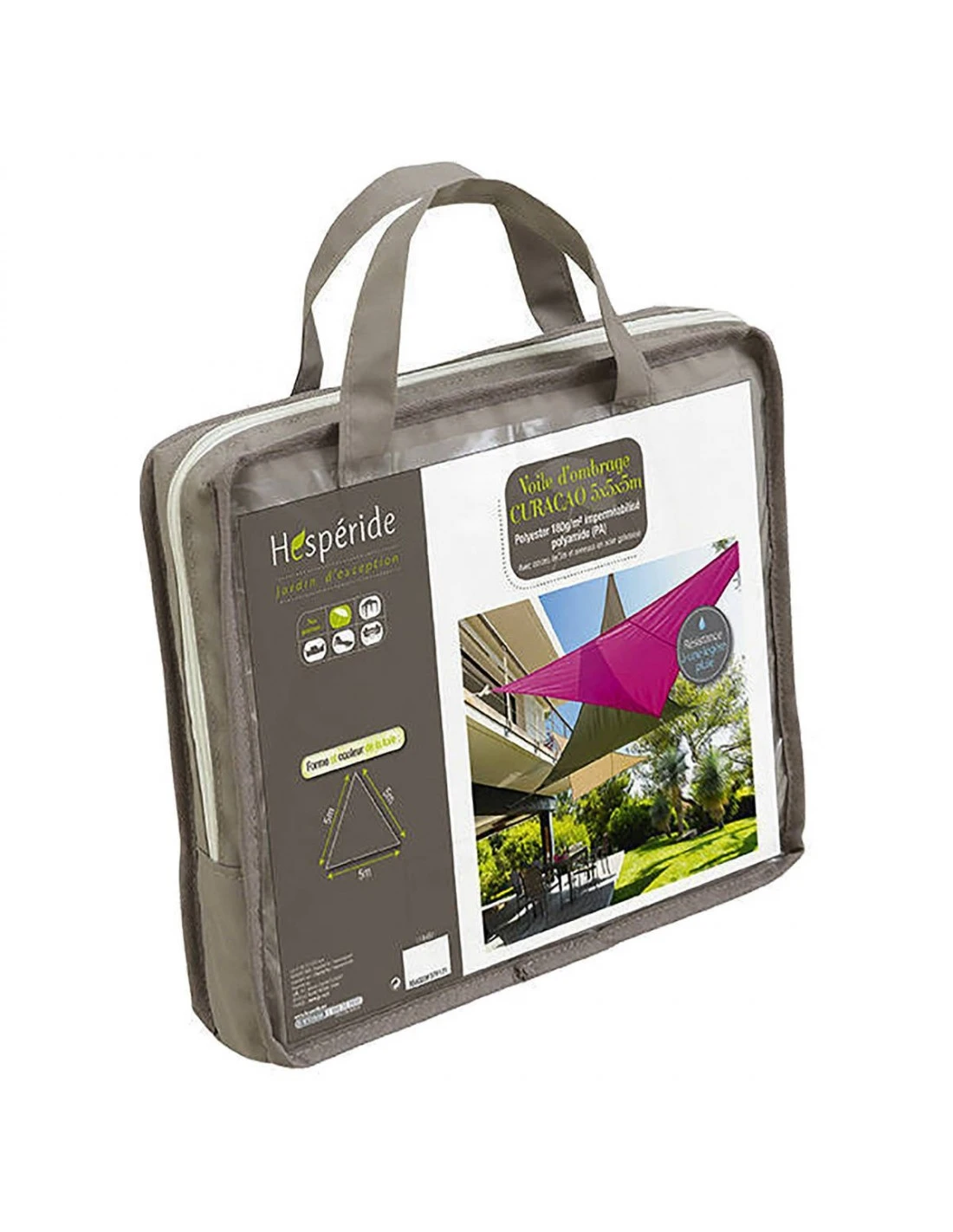 Voile D'ombrage Curacao Triangulaire 5 X 5 X 5 M 3 Voile D'ombrage Curacao Triangulaire 5 X 5 X 5 M – Image 3